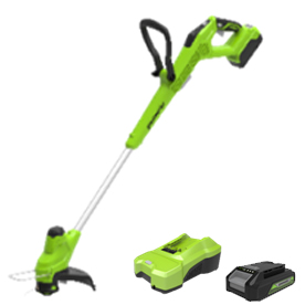 Триммер аккумуляторный Greenworks, 24V, 30 см, с АКБ 2АЧ и ЗУ