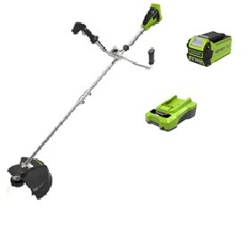 Триммер аккумуляторный Greenworks GD40BCB, 40V, 40,6 см, бесщеточный, с АКБ 6АЧ и ЗУ