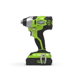 Шуруповерт ударный аккумуляторный Greenworks GD24ID, 24В, бесщеточный