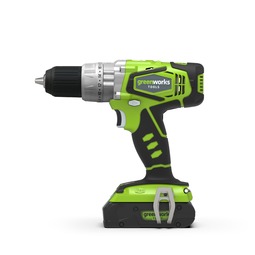 Дрель-шуруповерт ударная аккумуляторая Greenworks G24CD, 24В