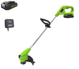 Триммер аккумуляторный Greenworks, 24 V, 25 см,  с АКБ 2АЧ и ЗУ