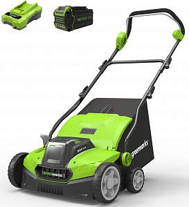 Аэратор/скарификатор аккумуляторный Greenworks , 40V, с АКБ 6АЧ и ЗУ