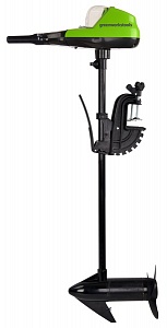 Лодочный мотор аккумуляторный Greenworks G40TM55, 40В, 25 кг